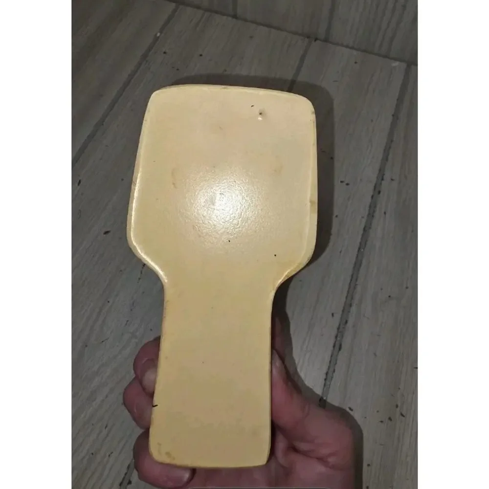 Vintage 1970s Retro MCM Acrylic Lucite Spoon Rest W/Wooden Spoon Fork Design